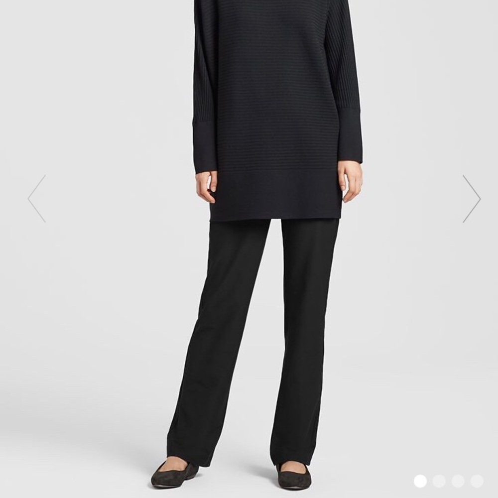 Eileen Fisher stretch straight crepe pant
